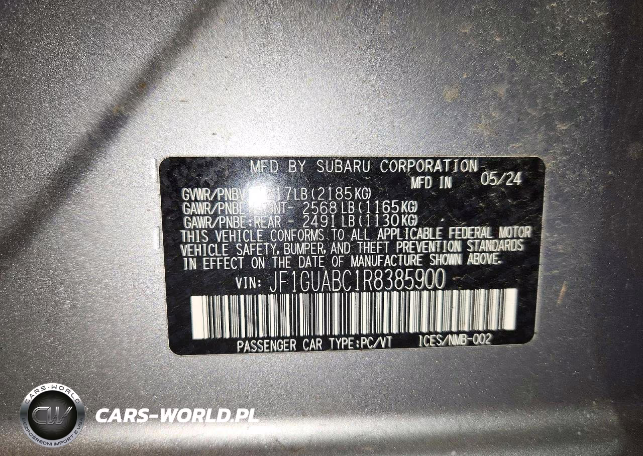 2024 Subaru Impreza VIN:JF1GUABC1R8385900 - 13