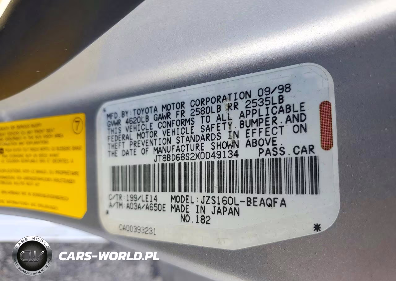 1999 Lexus Gs 300 VIN:JT8BD68S2X0049134 - 12