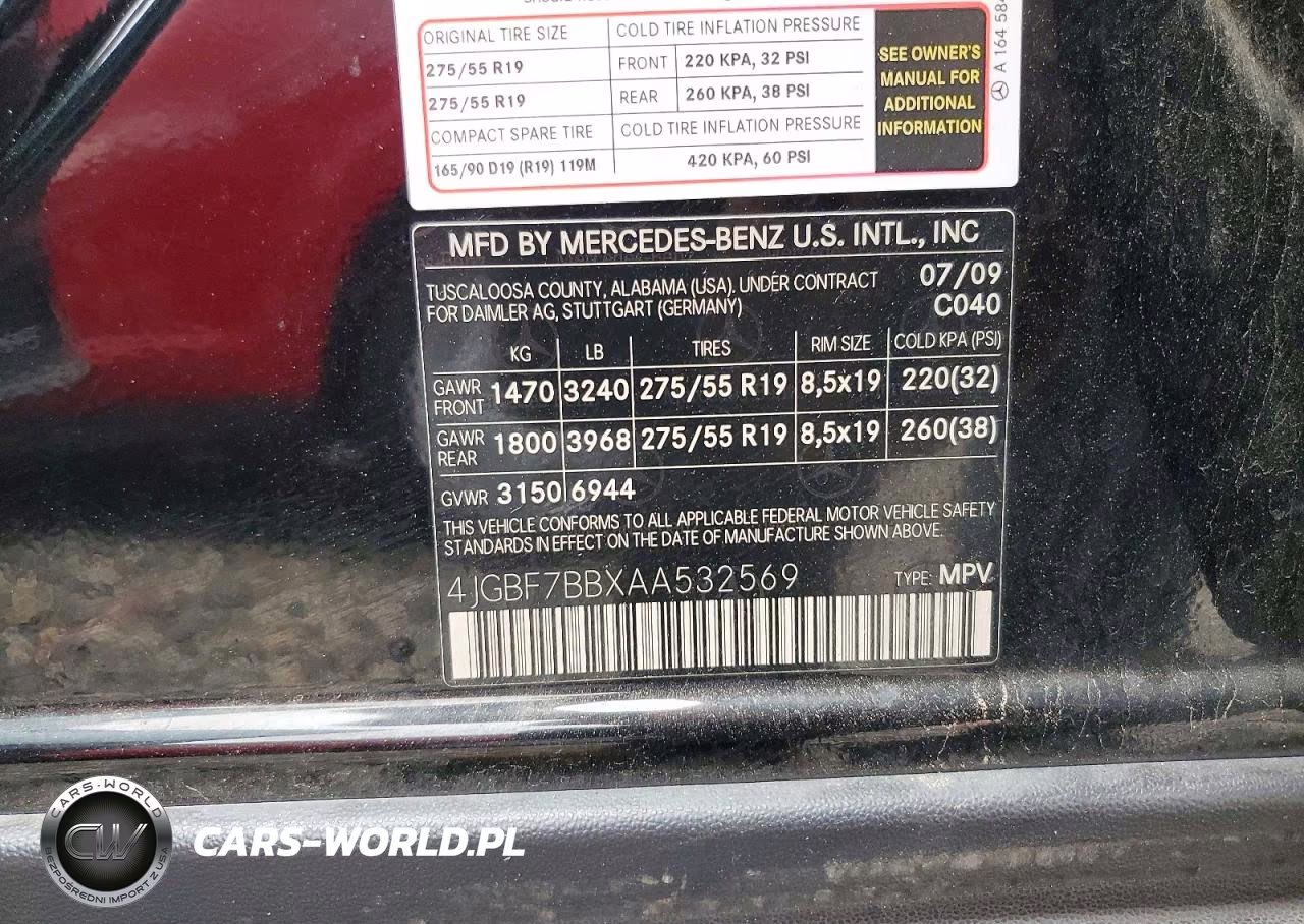 2010 Mercedes-Benz Gl 450 4Matic VIN:4JGBF7BBXAA532569 - 13