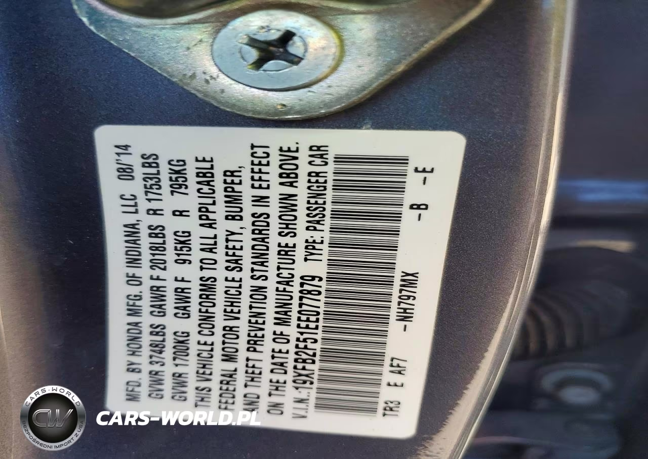 2014 Honda Civic Lx VIN:19XFB2F51EE077879 - 12