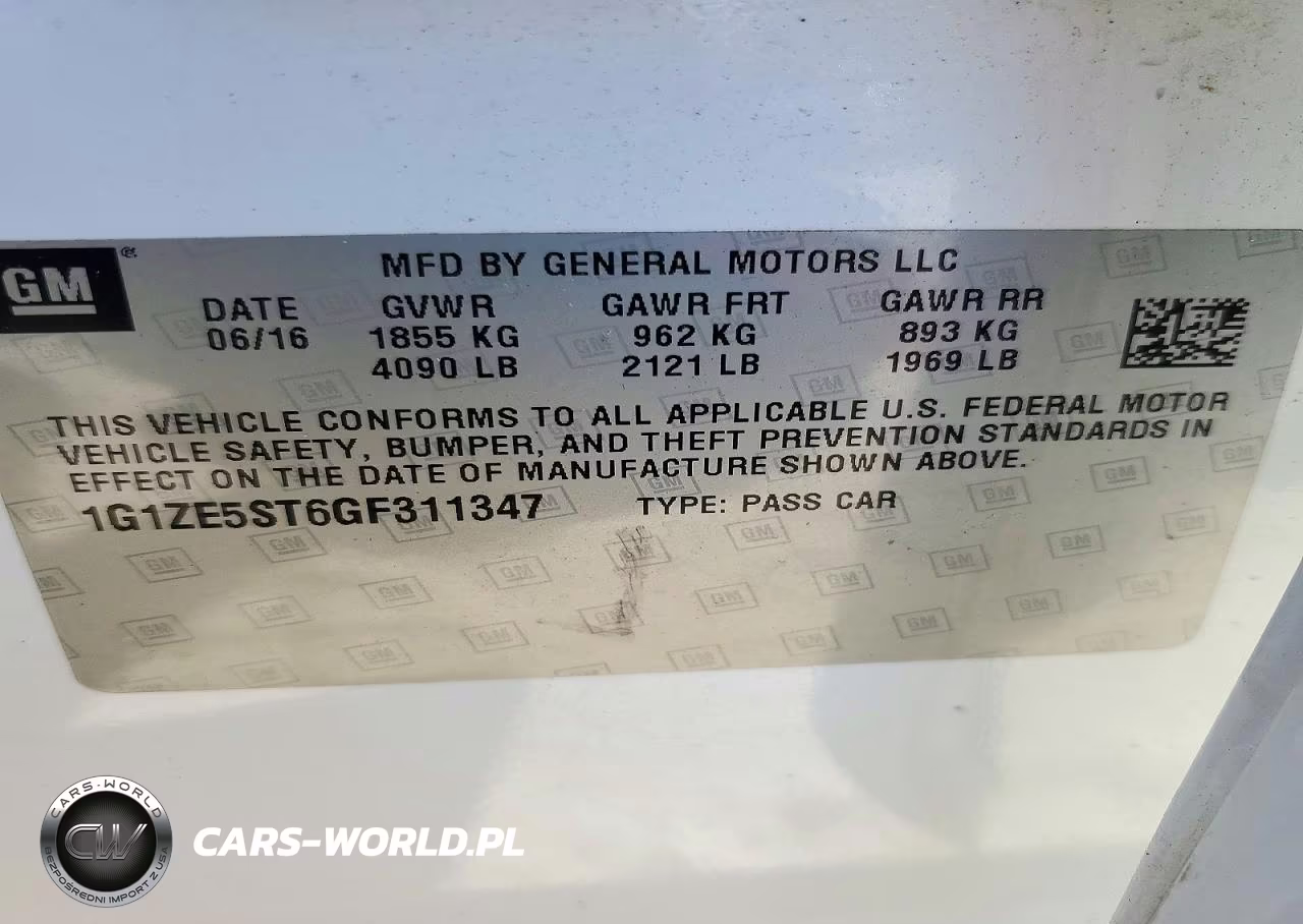 2016 Chevrolet Malibu Lt VIN:1G1ZE5ST6GF311347 - 12