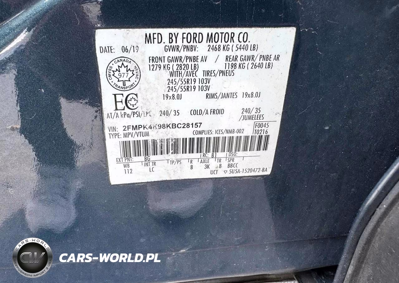 2019 Ford Edge Titanium VIN:2FMPK4K98KBC28157 - 12