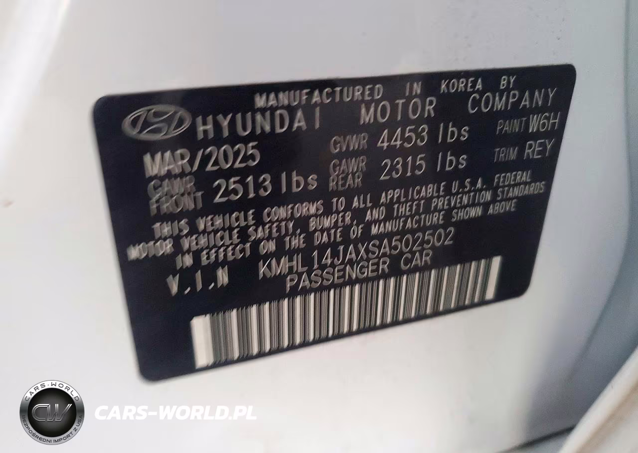 2025 Hyundai Sonata Sel VIN:KMHL14JAXSA502502 - 13