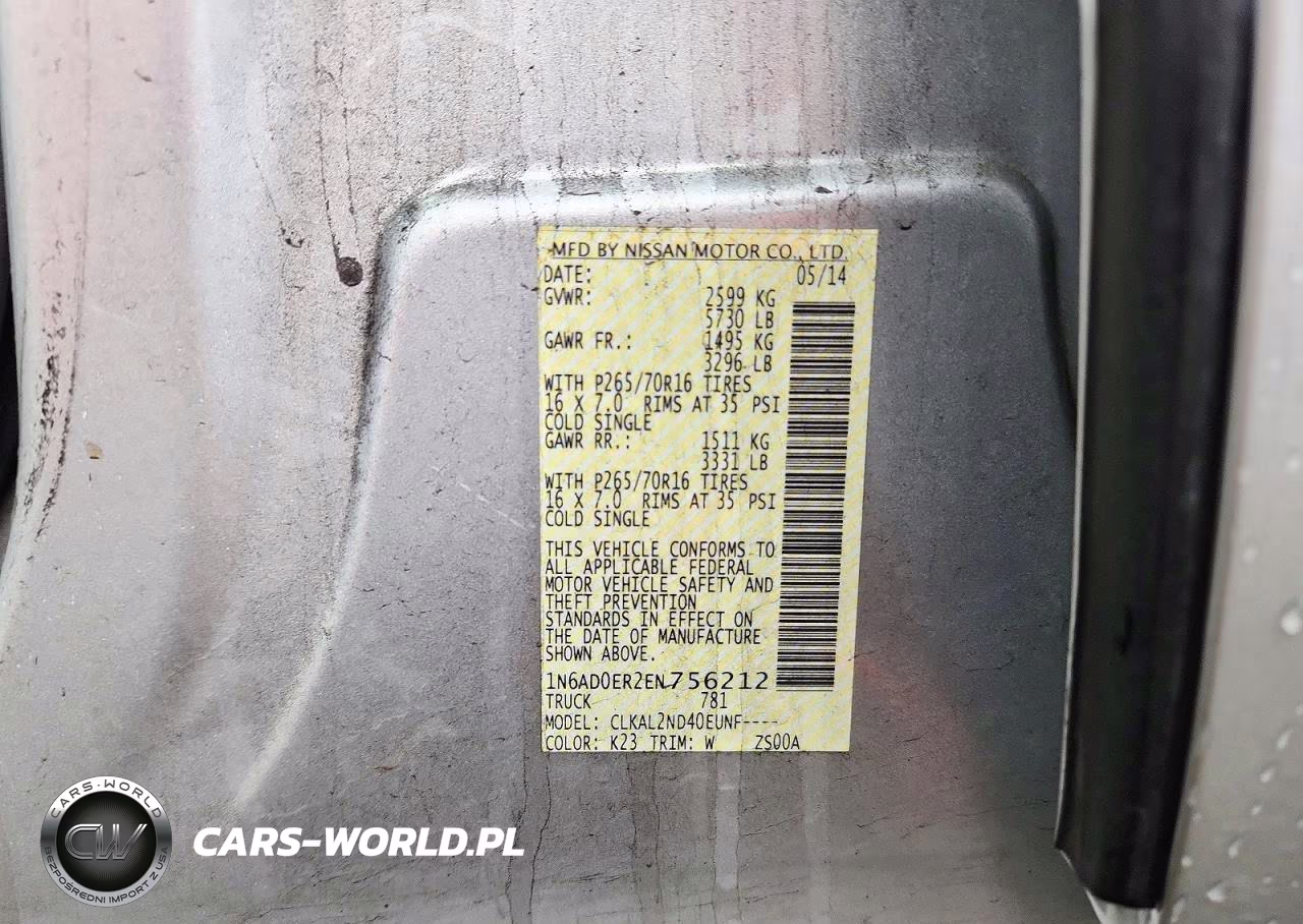 2014 Nissan Froniter VIN:1N6AD0ER2EN756212 - 13