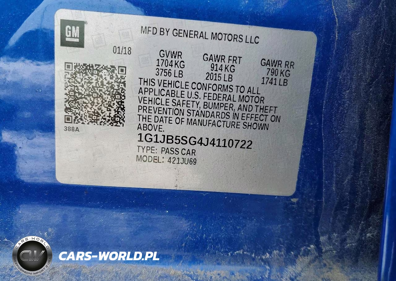 2018 Chevrolet Sonic Ls VIN:1G1JB5SG4J4110722 - 12