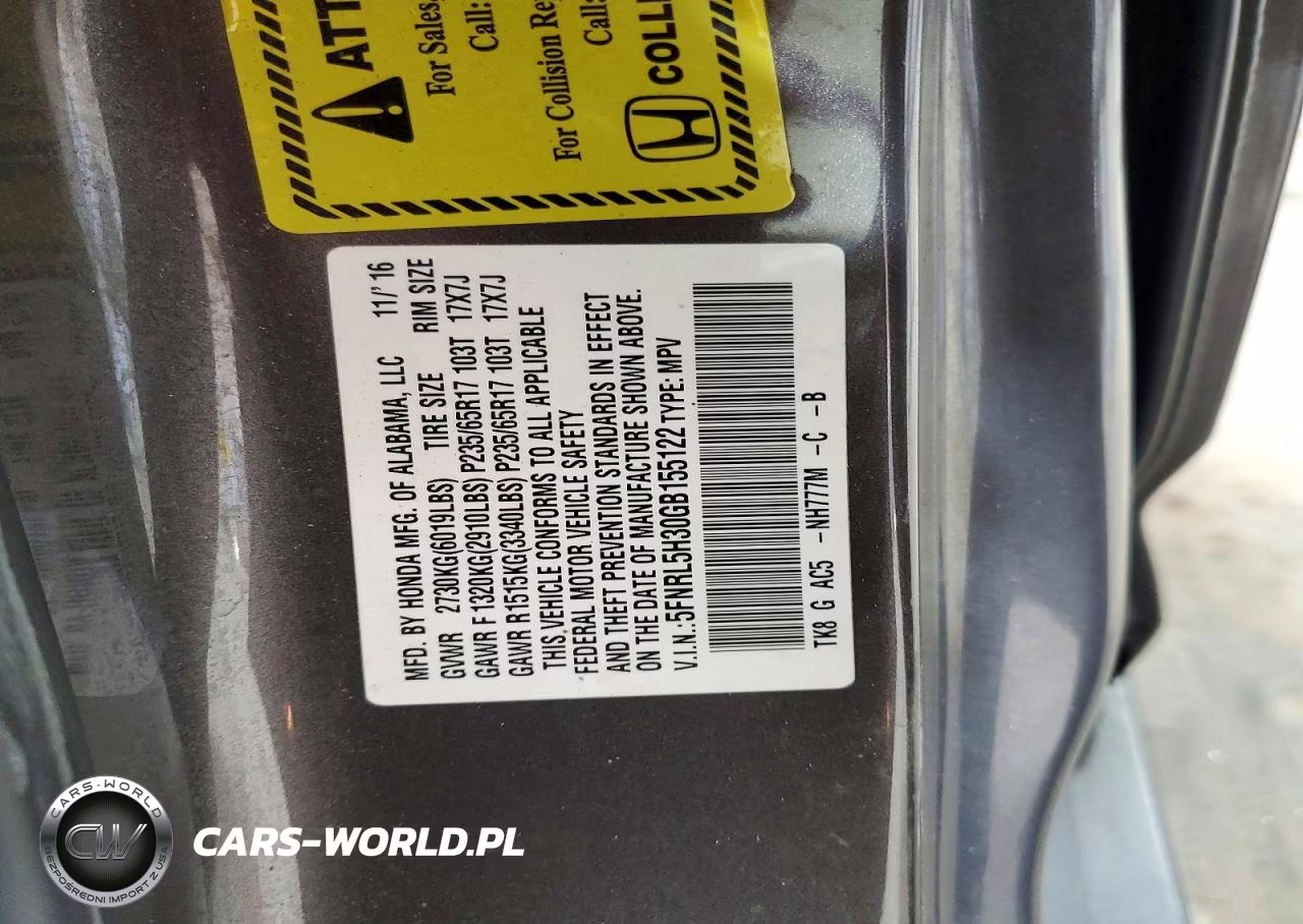 2016 Honda Odyssey Se VIN:5FNRL5H30GB155122 - 13