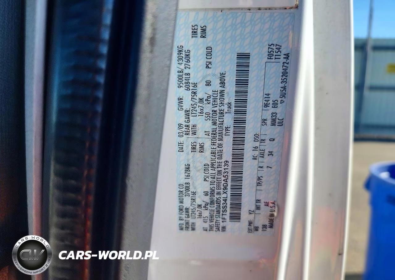 2009 Ford Econoline E350 Super Duty Van VIN:1FTSS34LX9DA53139 - 13