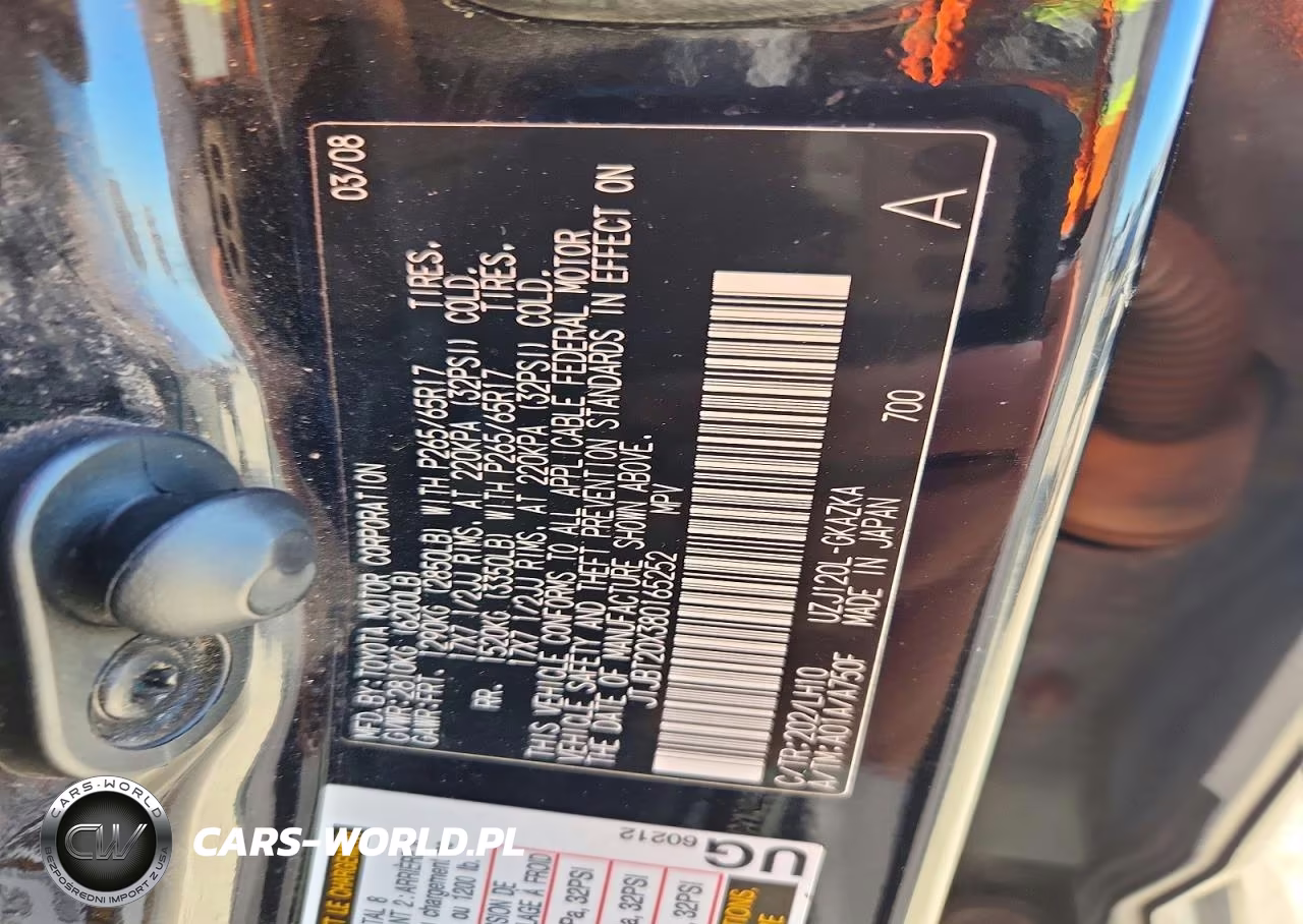 2008 Lexus Gx 470 VIN:JTJBT20X380165252 - 12