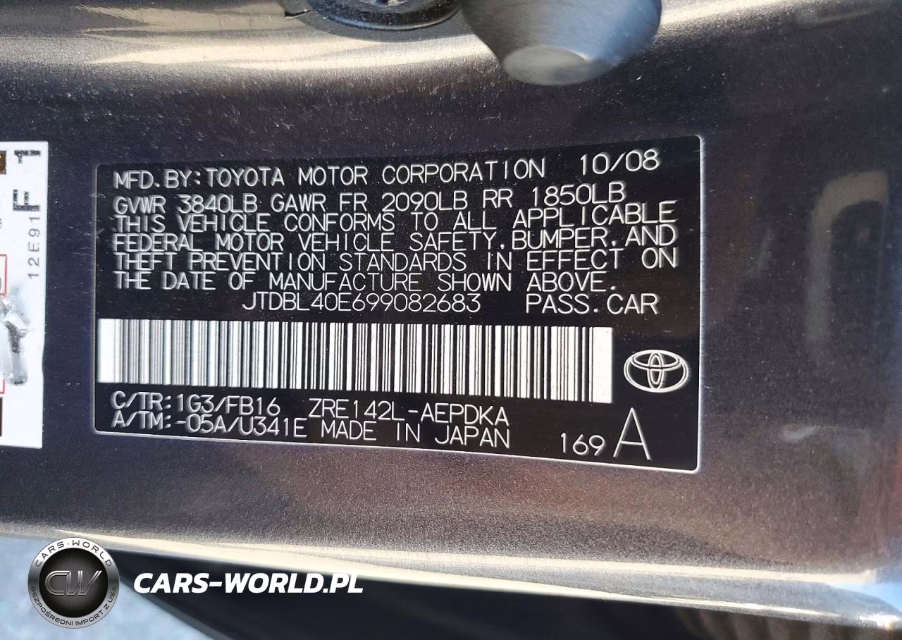 2009 Toyota Corolla Le VIN:JTDBL40E699082683 - 12
