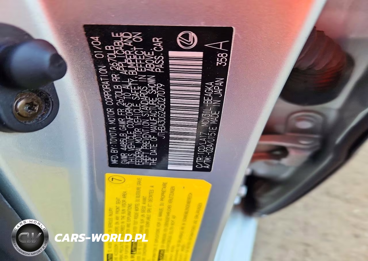 2004 Lexus Es 330 VIN:JTHBA30G245027079 - 12