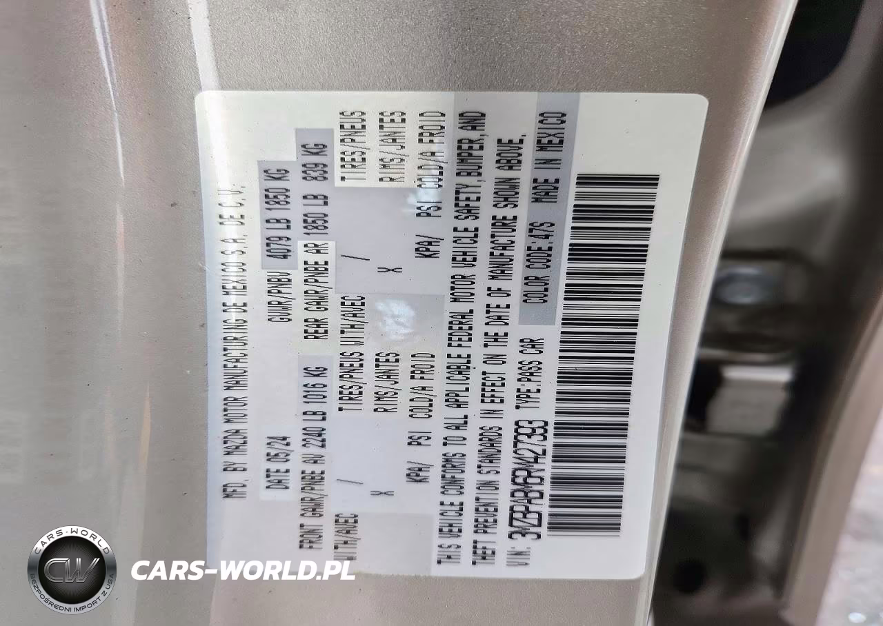 2024 Mazda 3 Select Sport VIN:3MZBPABM6RM427393 - 12