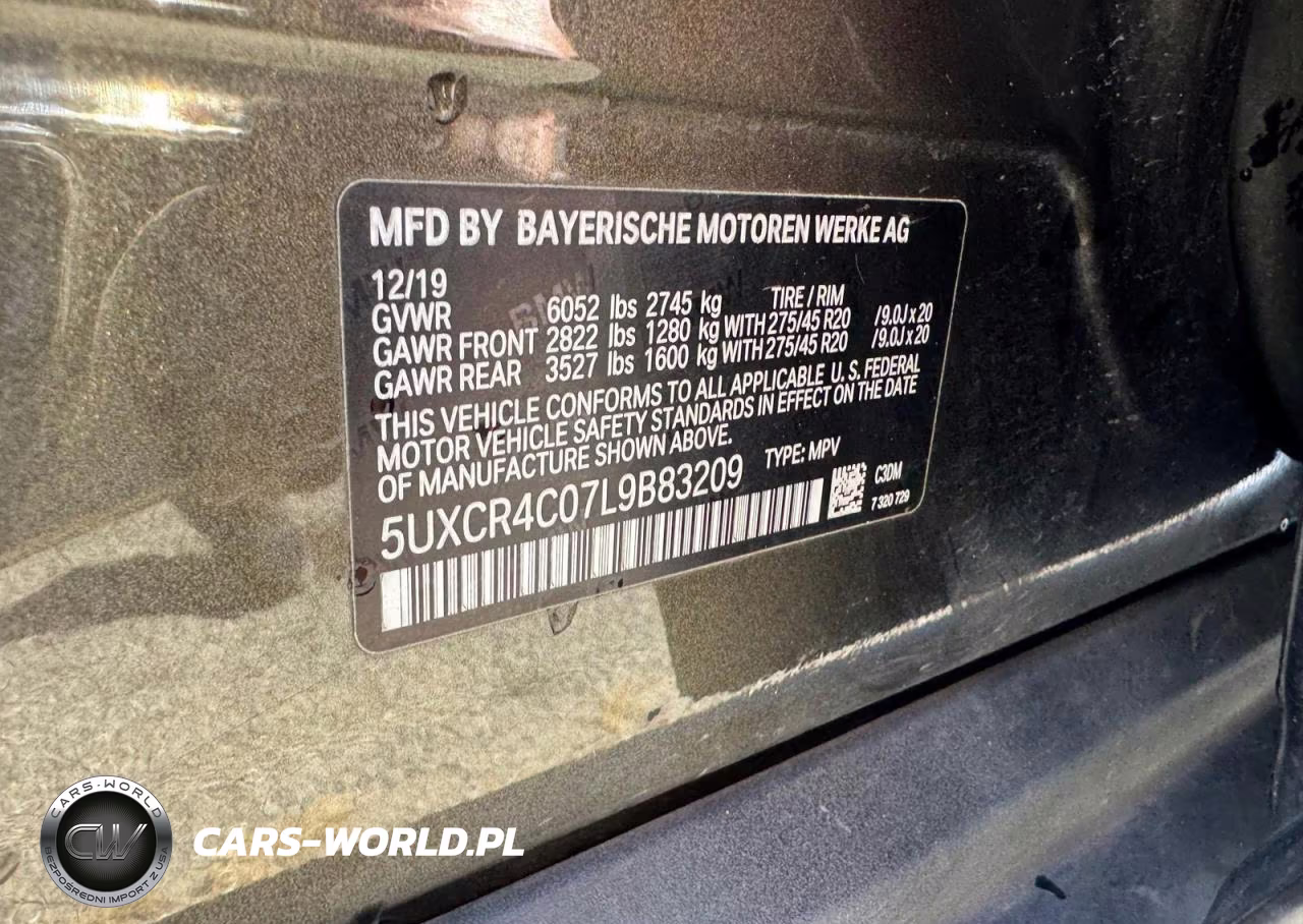 2020 BMW X5 Sdrive 40I VIN:5UXCR4C07L9B83209 - 10