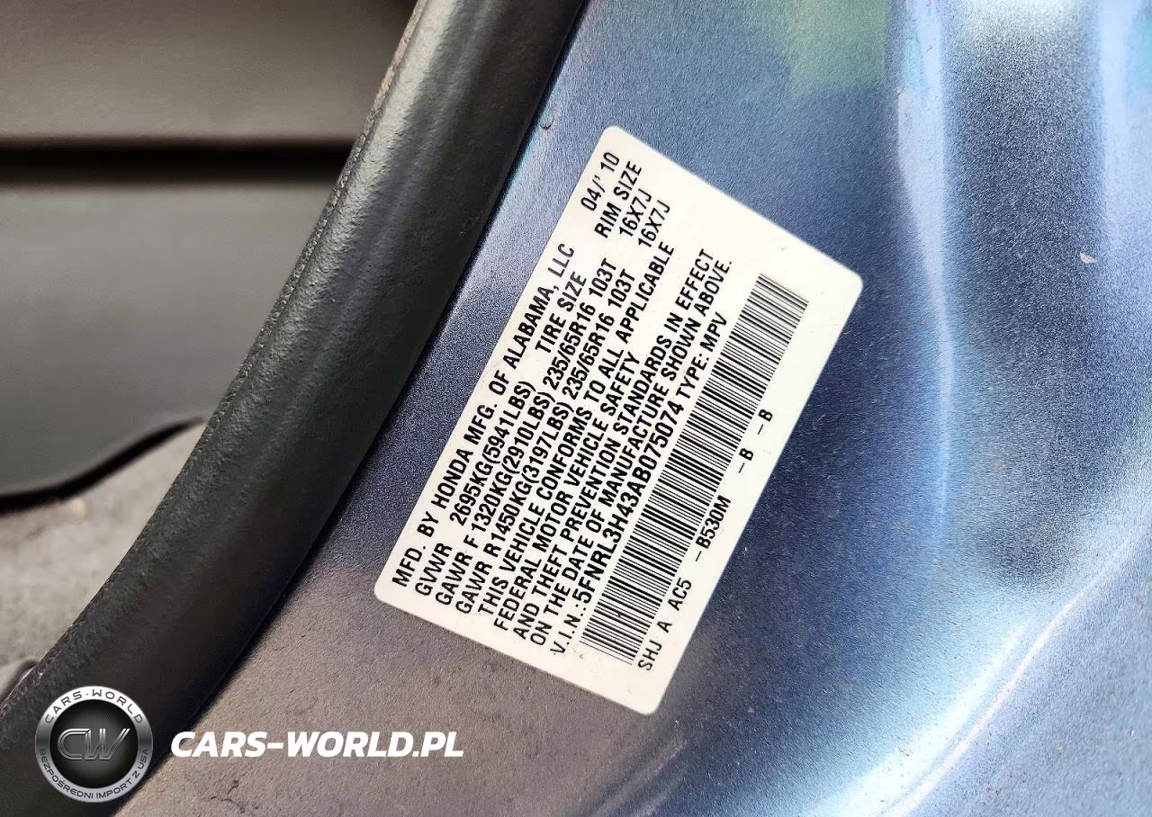2010 Honda Odyssey Ex VIN:5FNRL3H43AB075074 - 13