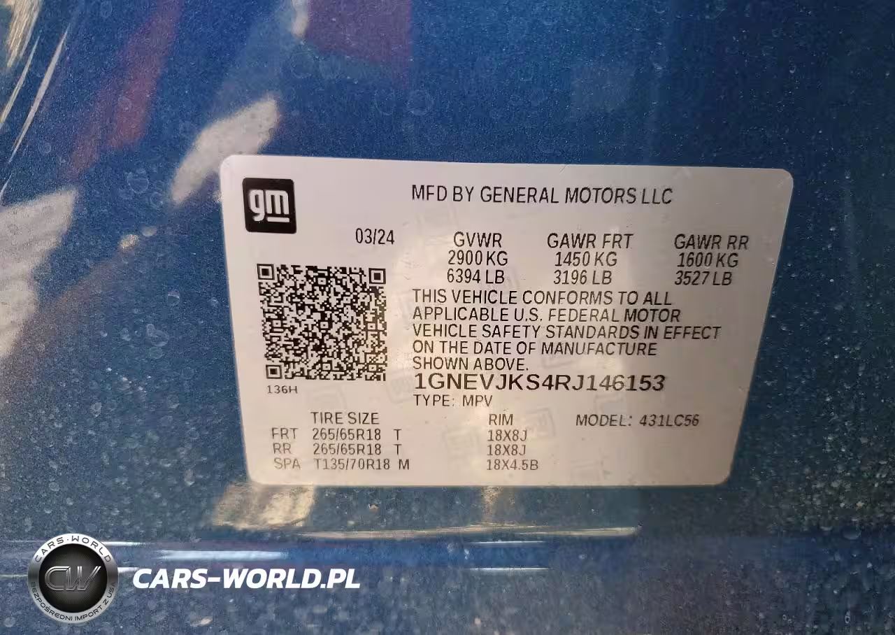 2024 Chevrolet Traverse Lt Z71 VIN:1GNEVJKS4RJ146153 - 13