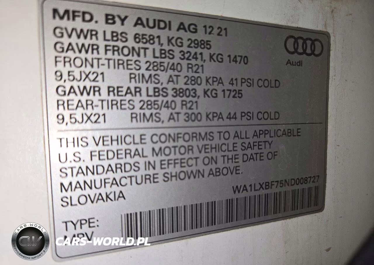 2022 Audi Q7 Premium Plus VIN:WA1LXBF75ND008727 - 13