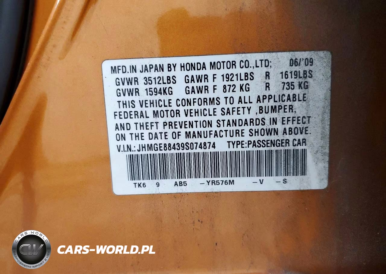2009 Honda Fit Sport VIN:JHMGE88439S074874 - 13