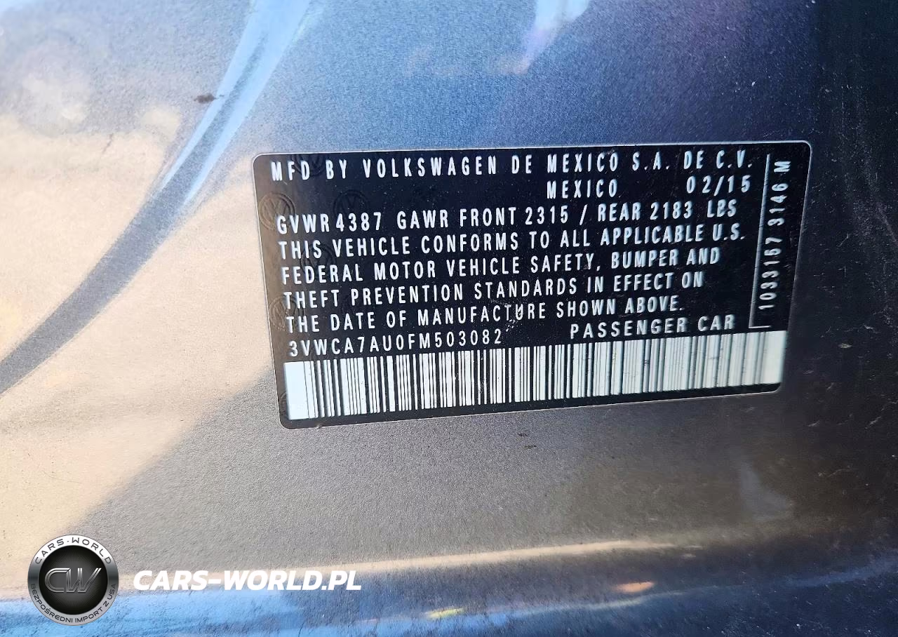 2015 Volkswagen Golf Sportwagen Tdi S VIN:3VWCA7AU0FM503082 - 12
