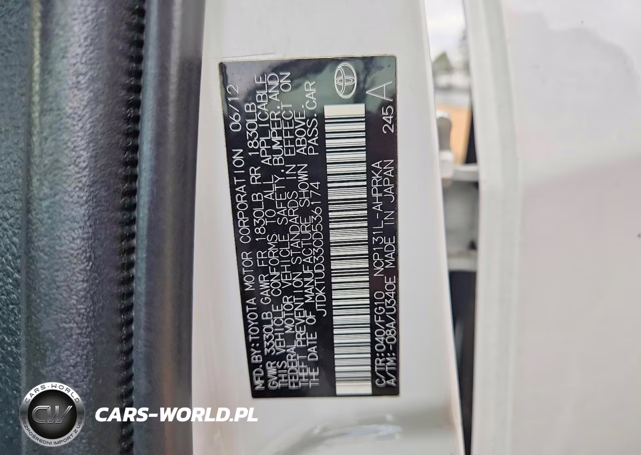 2012 Toyota Yaris VIN:JTDKTUD33CD536174 - 12