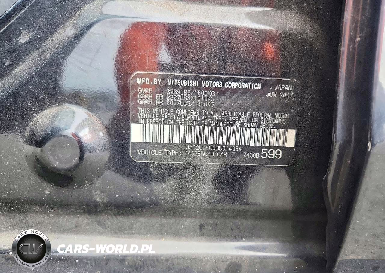 2017 Mitsubishi Lancer Es VIN:JA32U2FU6HU014054 - 13