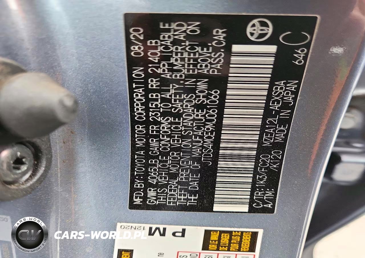 2021 Toyota Corolla Se VIN:JTDS4MCE9MJ061066 - 12