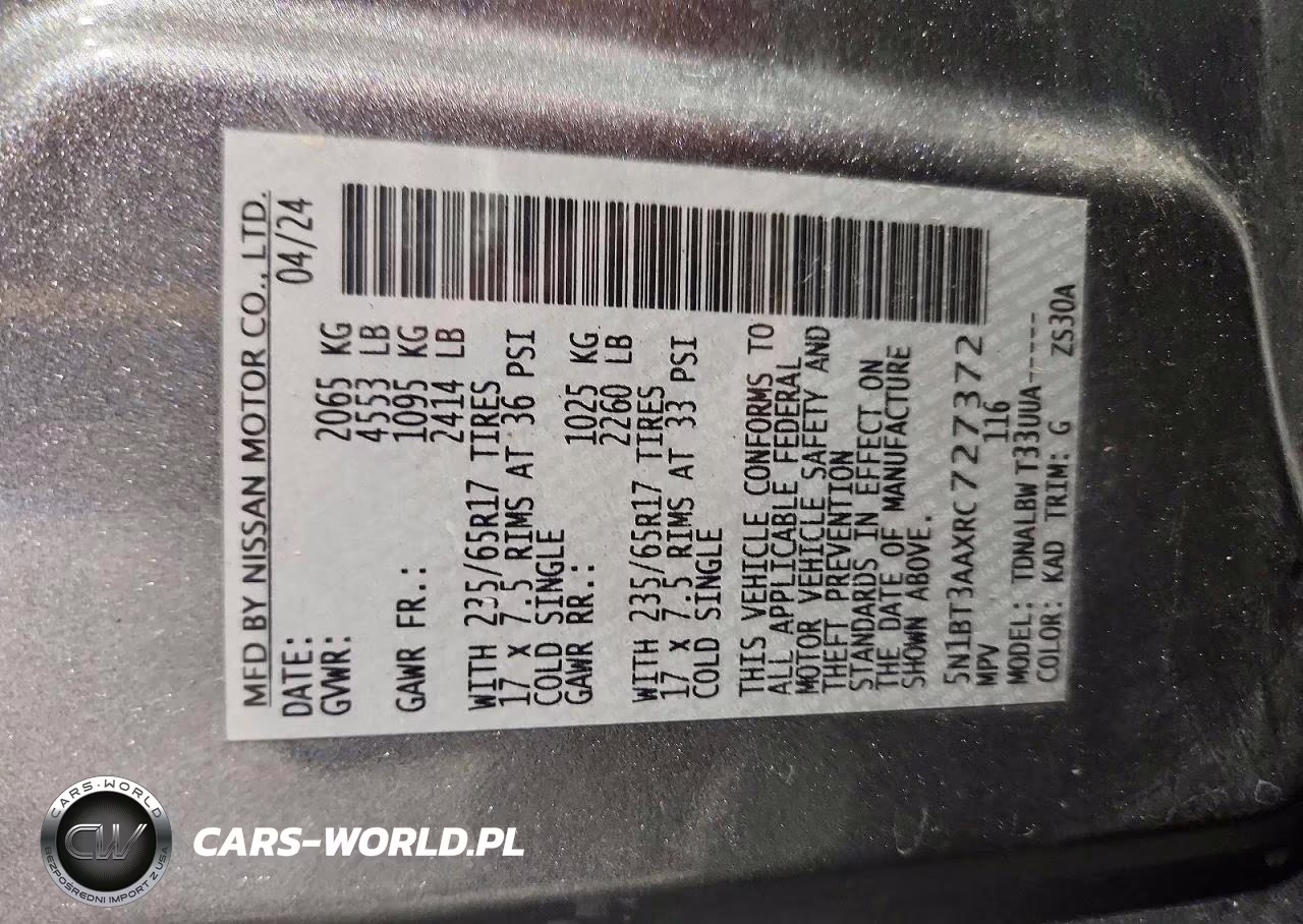 2024 Nissan Rogue S VIN:5N1BT3AAXRC727372 - 13