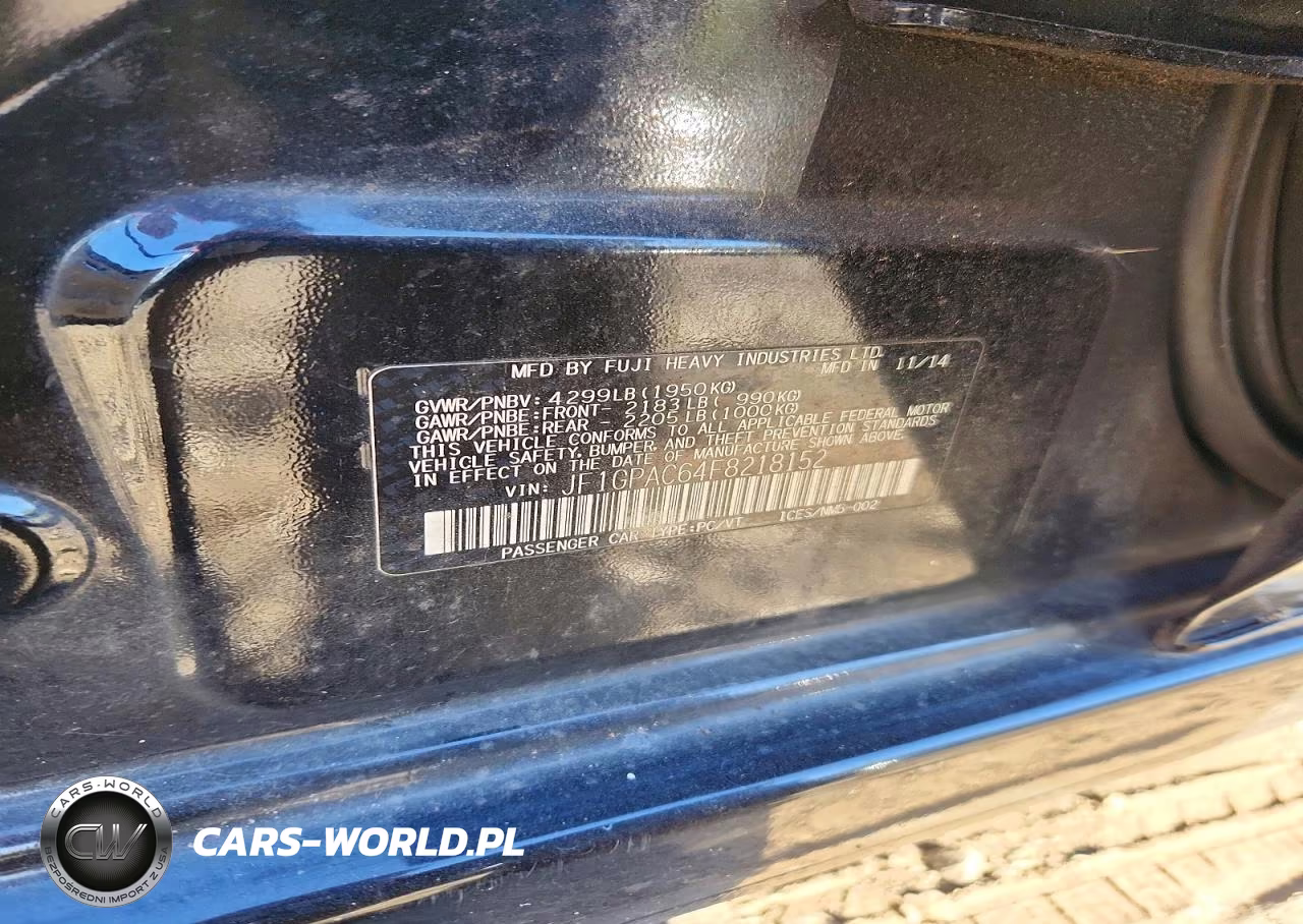 2015 Subaru Impreza Premium VIN:JF1GPAC64F8218152 - 12