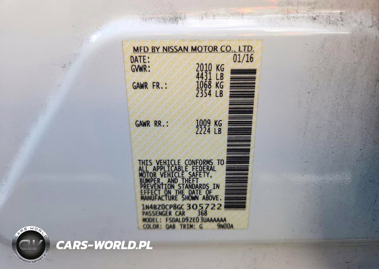 2016 Nissan Leaf Sv VIN:1N4BZ0CP8GC305722 - 12