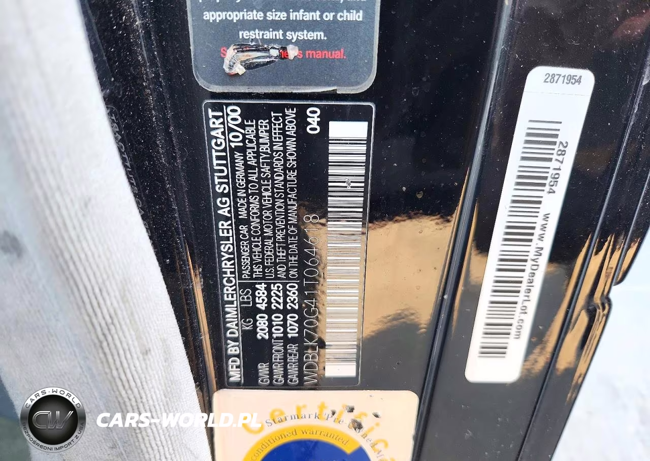2001 Mercedes-Benz Clk 430 VIN:WDBLK70G41T064618 - 12