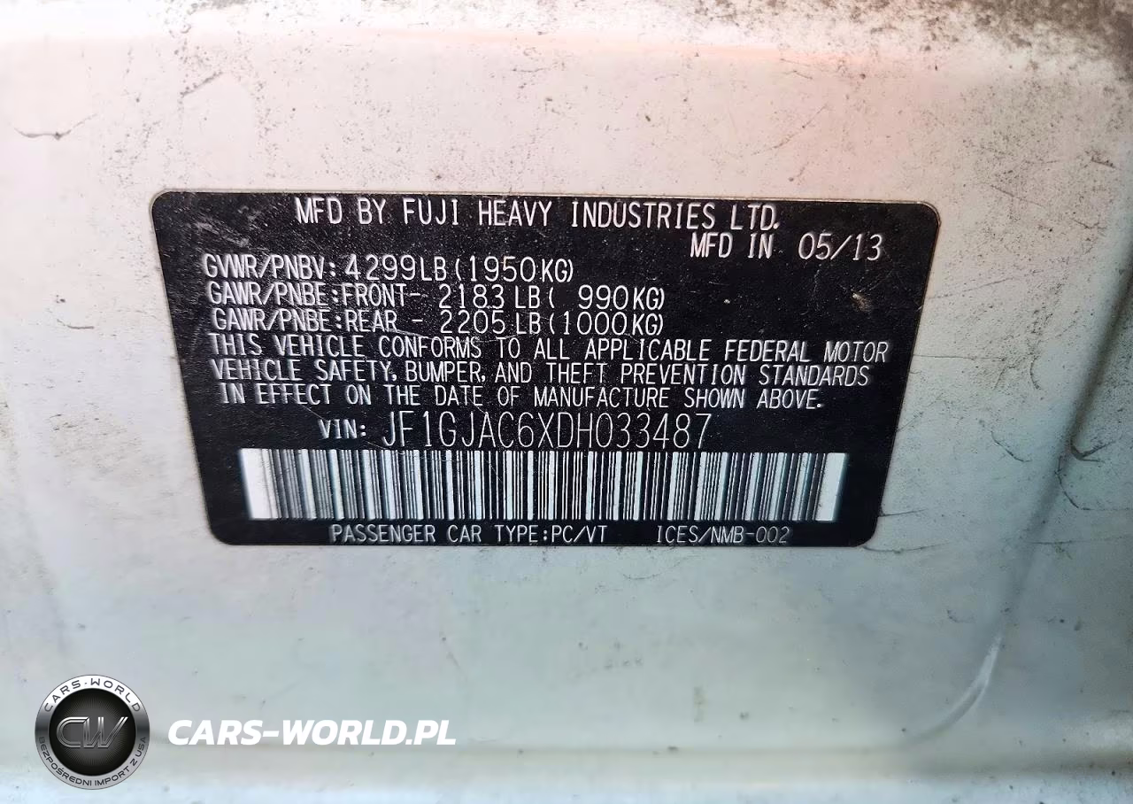 2013 Subaru Impreza Premium VIN:JF1GJAC6XDH033487 - 12