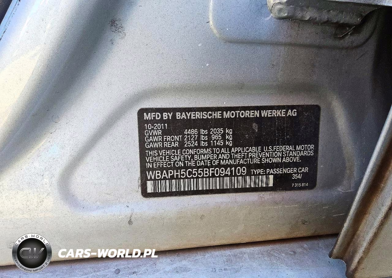 2011 BMW 328 I Sulev VIN:WBAPH5C55BF094109 - 12
