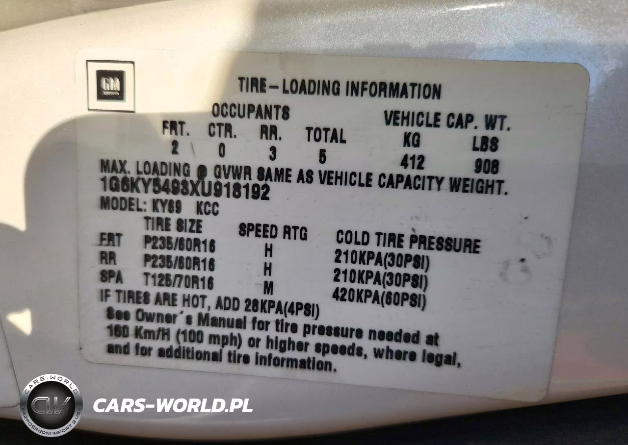 1999 Cadillac Seville Sts VIN:1G6KY5493XU918192 - 12