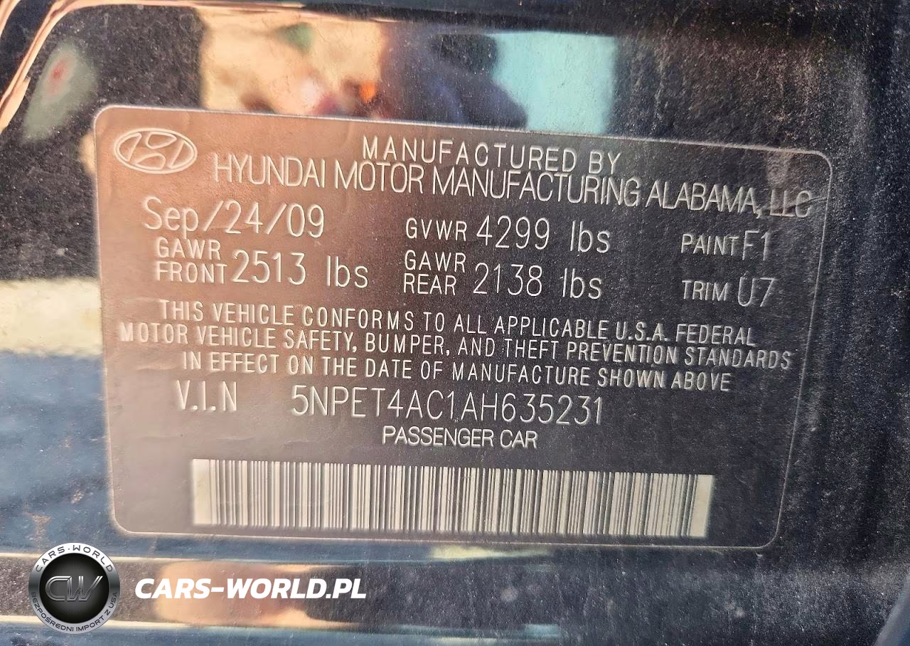 2010 Hyundai Sonata Gls VIN:5NPET4AC1AH635231 - 13