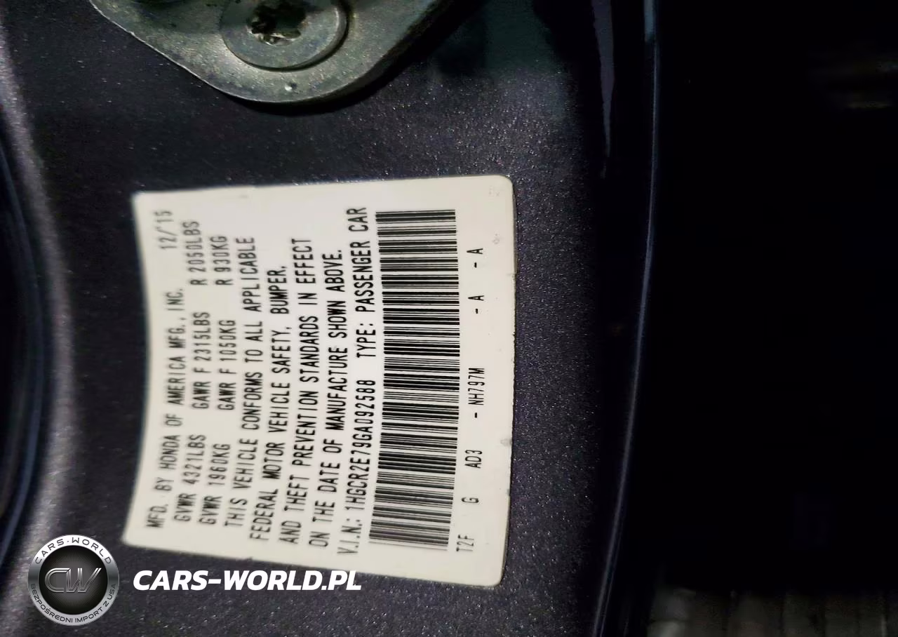 2016 Honda Accord Ex VIN:1HGCR2E79GA092588 - 12