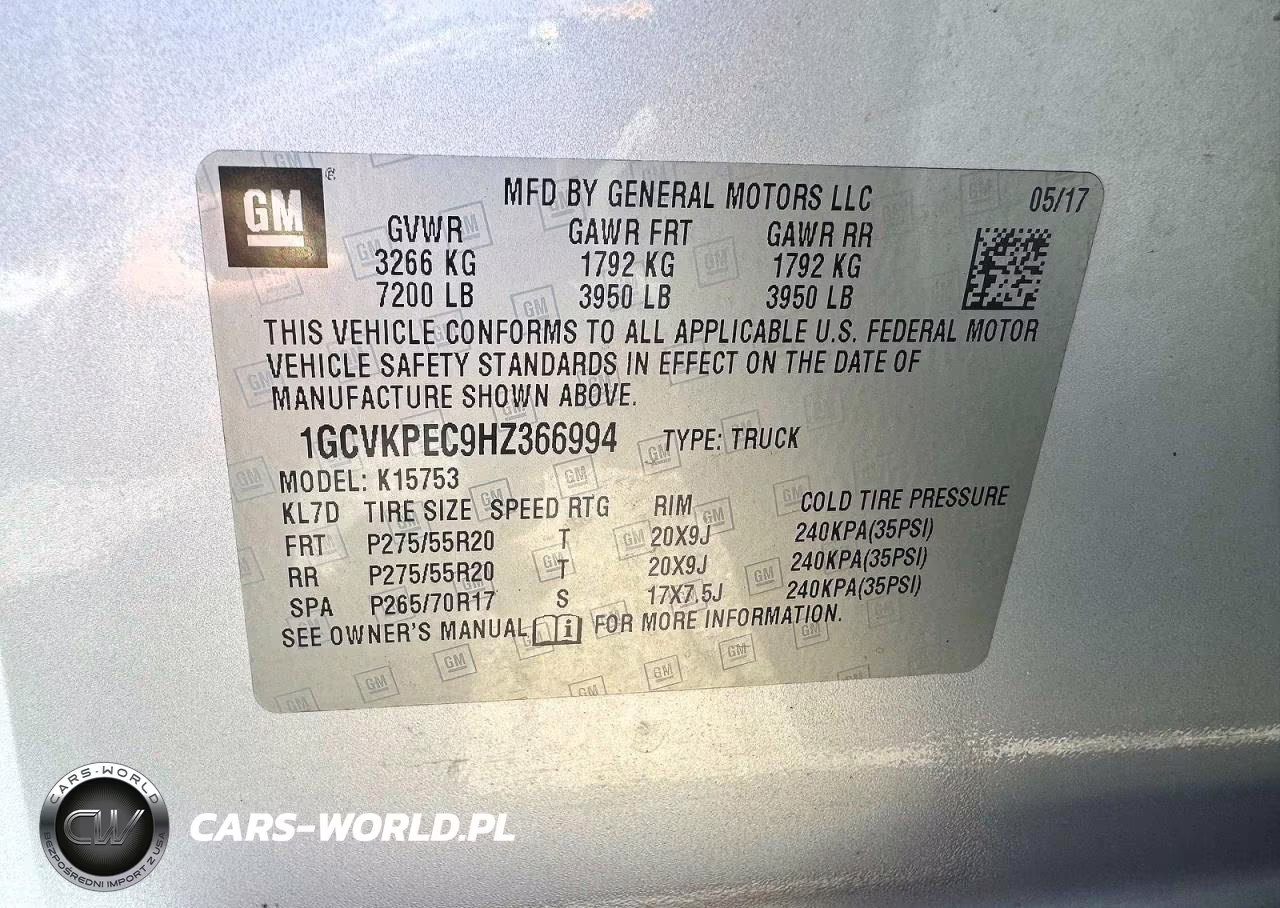 2017 Chevrolet Silverado K1500 Custom VIN:1GCVKPEC9HZ366994 - 10