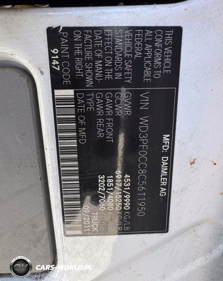 2012 Mercedes-Benz Sprinter 3500 High Roof VIN:WD3PF0CC8C5611950 - 11