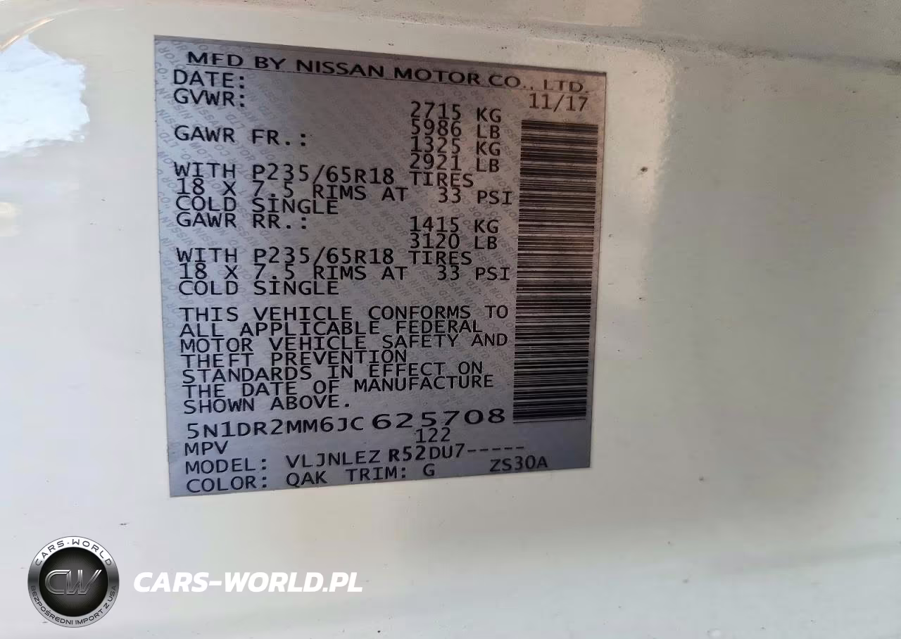 2018 Nissan Pathfinder Sv VIN:5N1DR2MM6JC625708 - 13