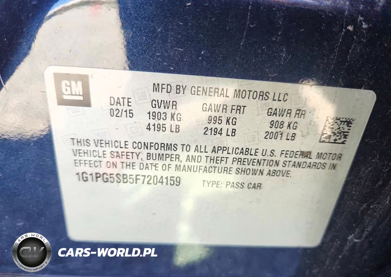 2015 Chevrolet Cruze Ltz VIN:1G1PG5SB5F7204159 - 12