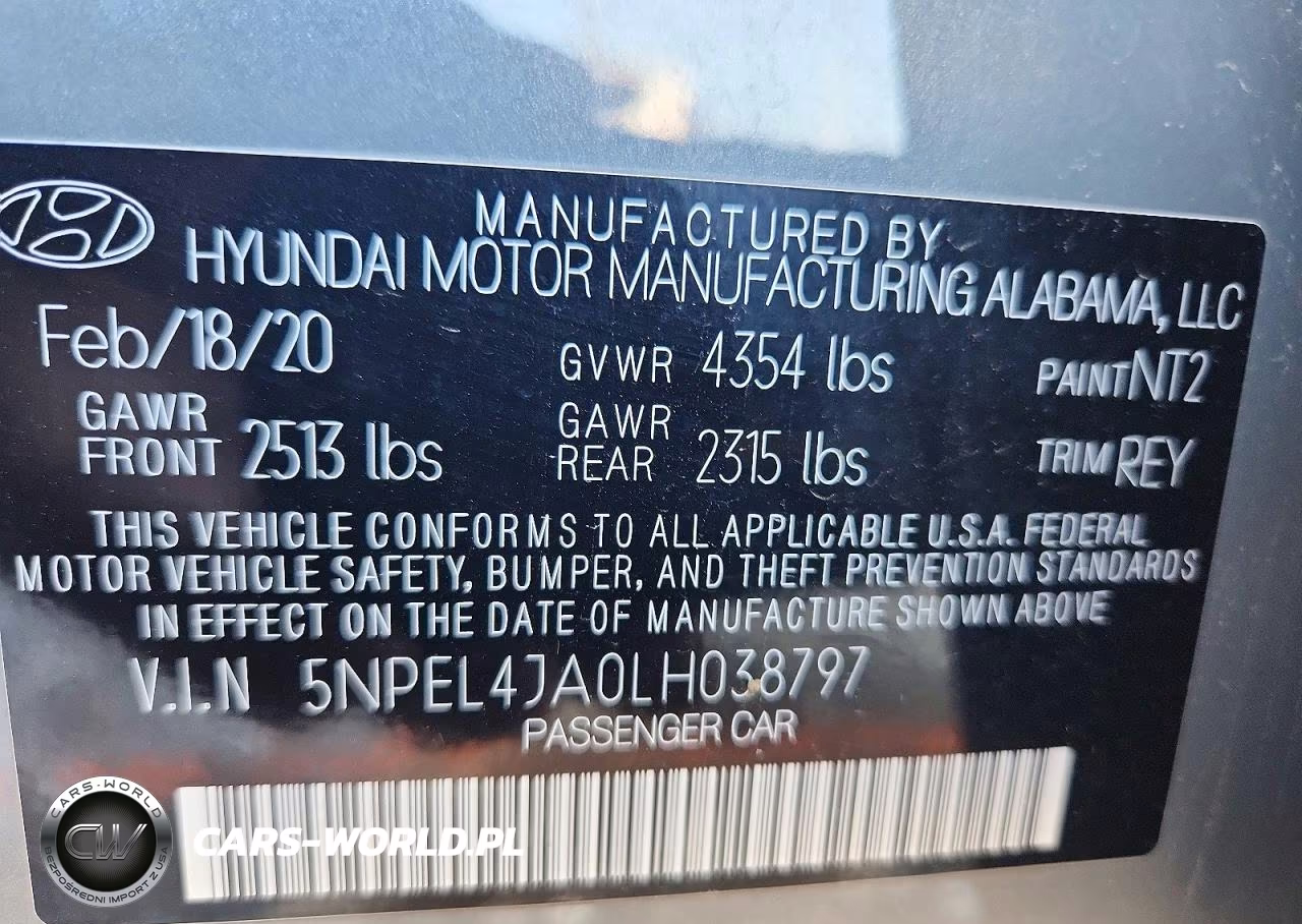 2020 Hyundai Sonata Sel VIN:5NPEL4JA0LH038797 - 12