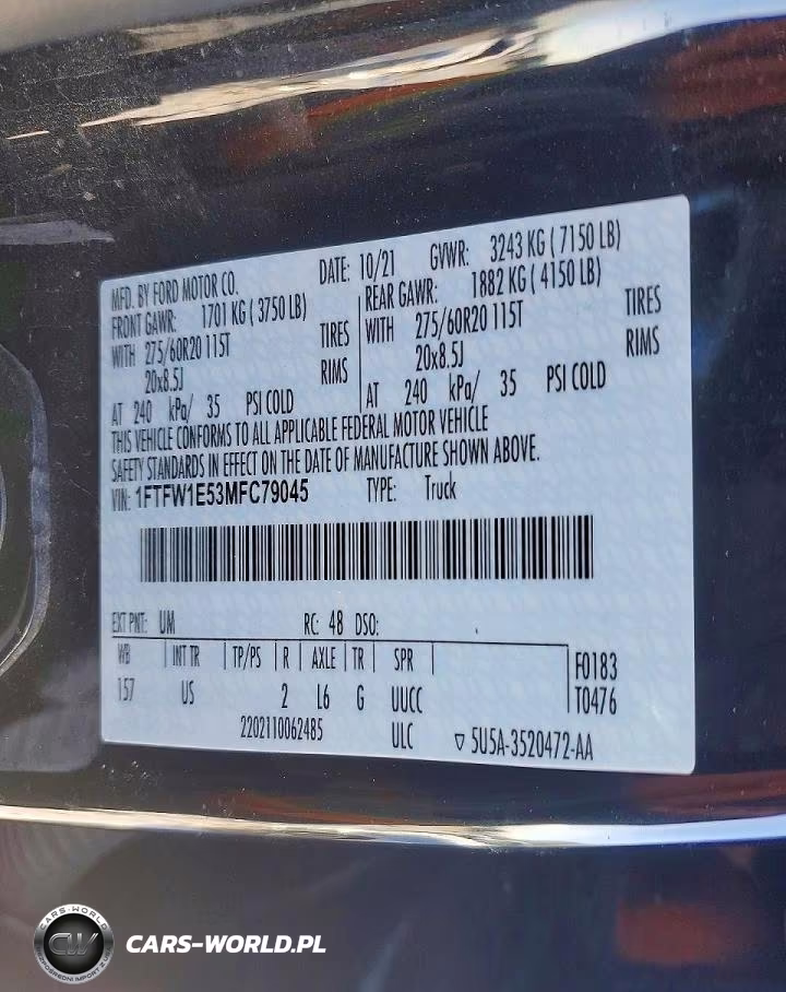 2021 Ford F150 Supercrew VIN:1FTFW1E53MFC79045 - 12