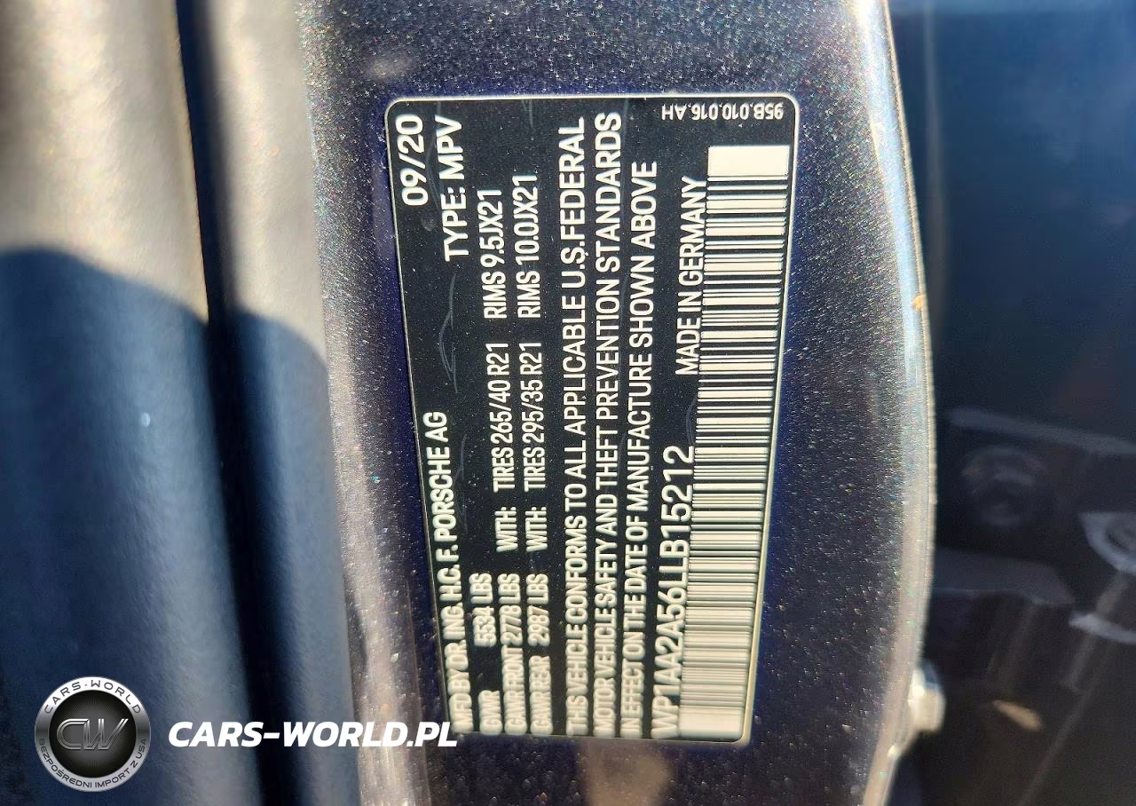 2020 Porsche Macan VIN:WP1AA2A56LLB15212 - 12