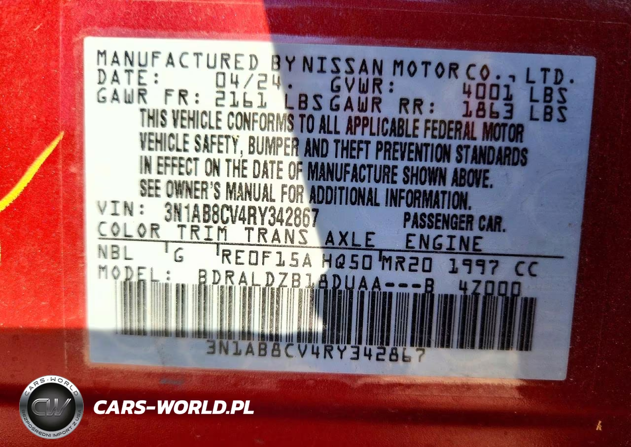2024 Nissan Sentra Sv VIN:3N1AB8CV4RY342867 - 13