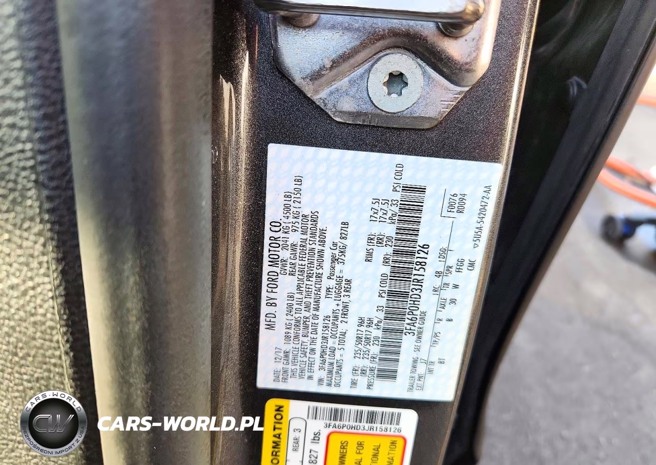 2018 Ford Fusion Se VIN:3FA6P0HD3JR158126 - 12