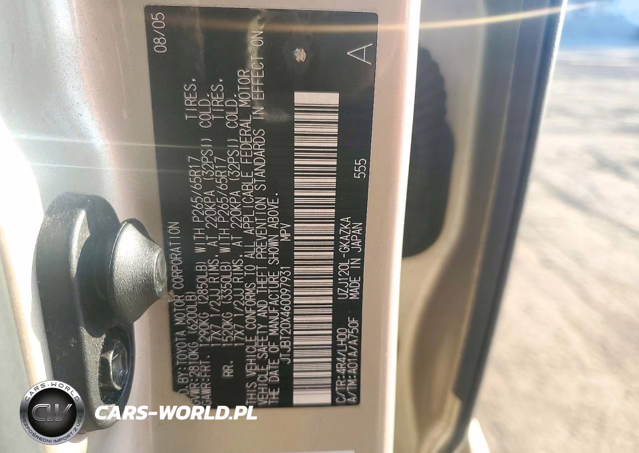 2006 Lexus Gx 470 VIN:JTJBT20X460097931 - 13
