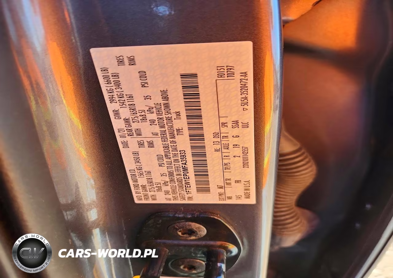 2021 Ford F150 Supercrew VIN:1FTEW1EP0MFA35933 - 12