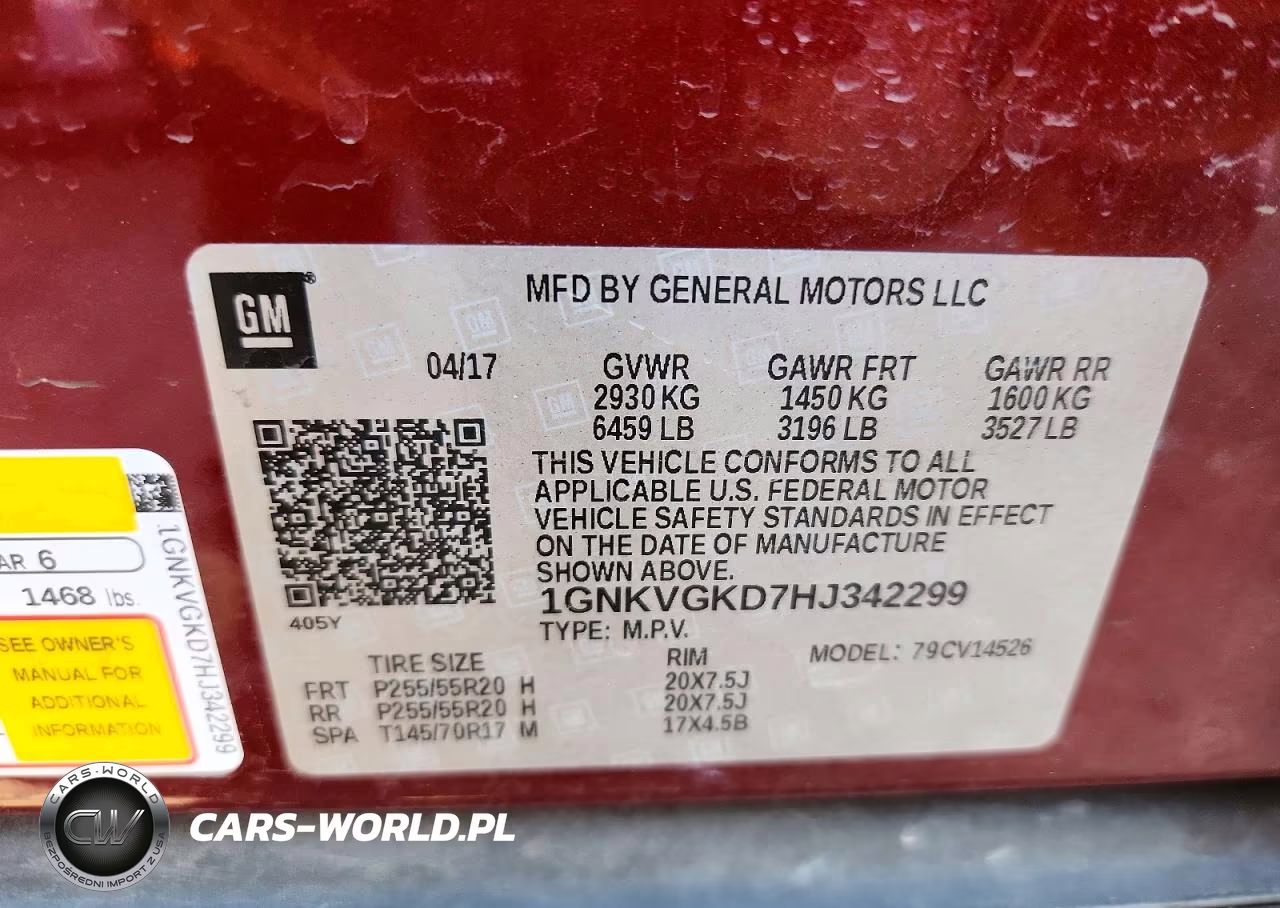 2017 Chevrolet Traverse Lt VIN:1GNKVGKD7HJ342299 - 12