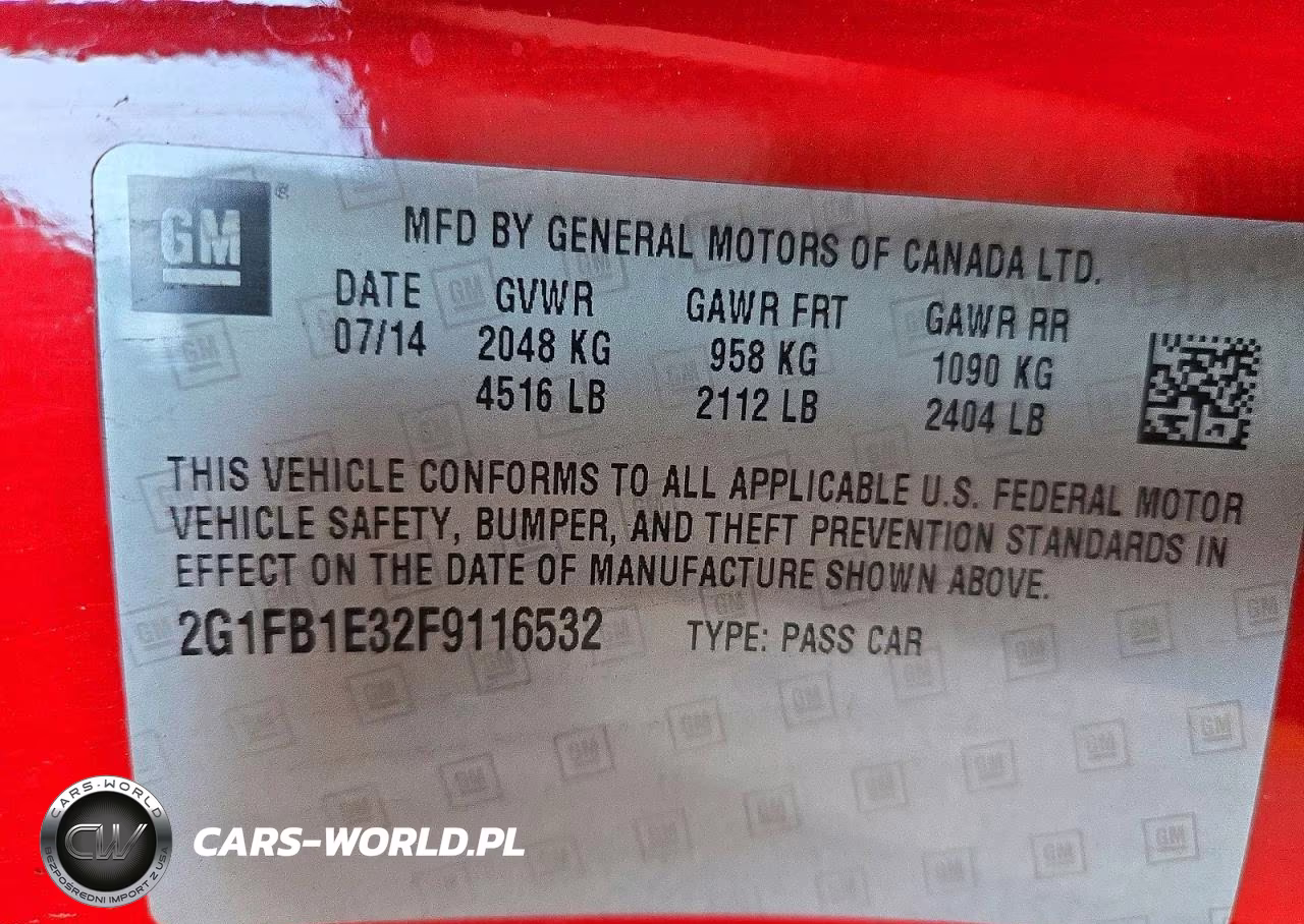 2015 Chevrolet Camaro Ls VIN:2G1FB1E32F9116532 - 12