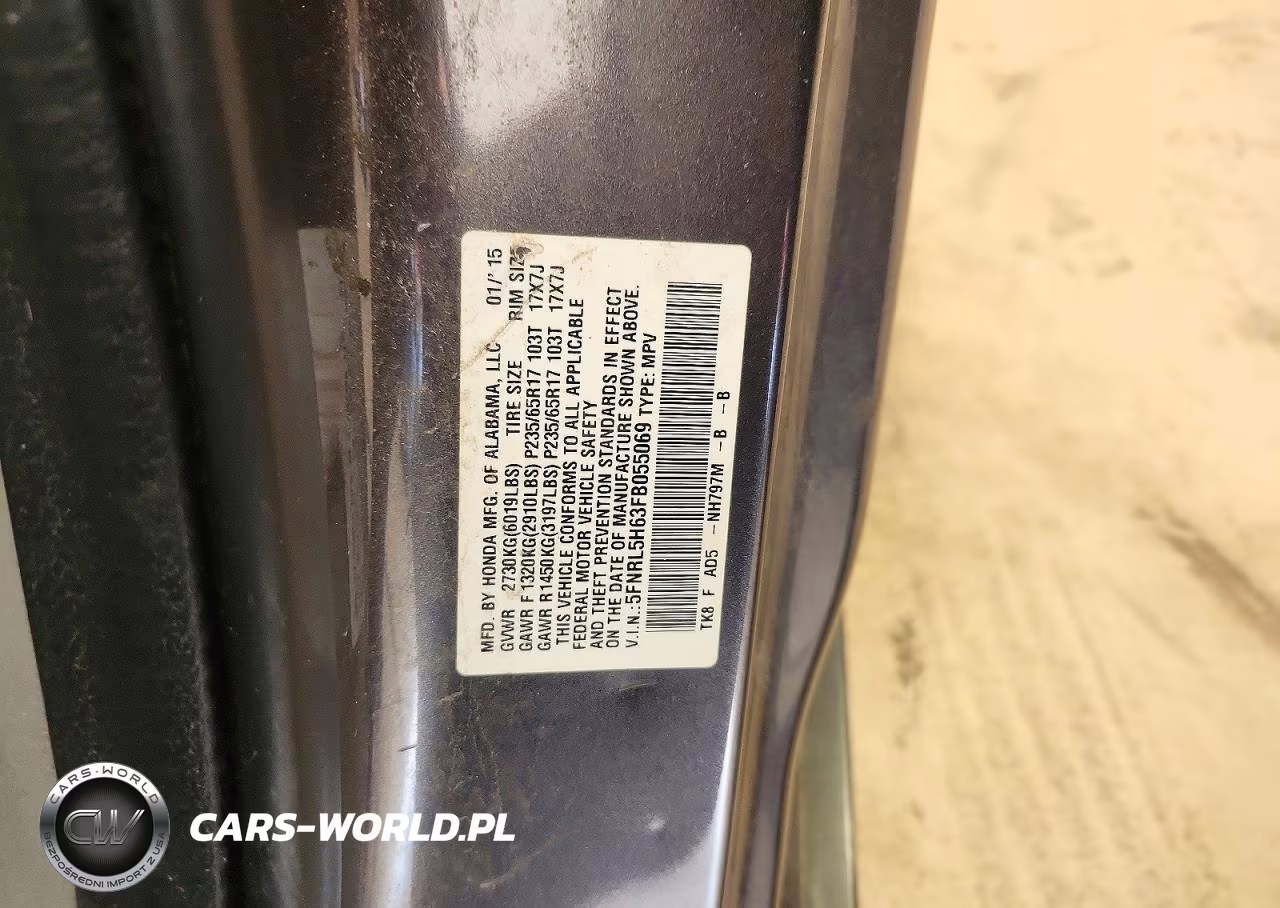 2015 Honda Odyssey Exl VIN:5FNRL5H63FB055069 - 13