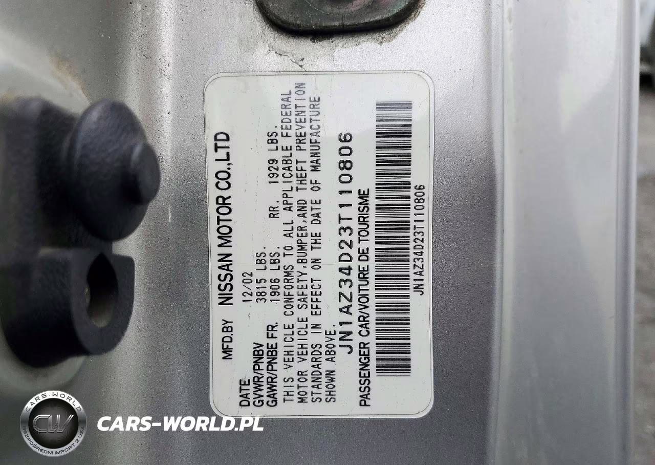 2003 Nissan 350Z Coupe VIN:JN1AZ34D23T110806 - 12