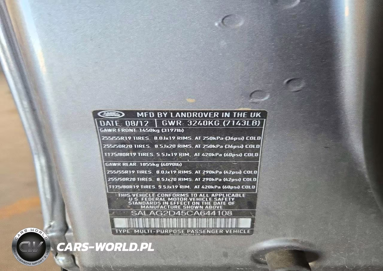 2012 Land Rover Lr4 Hse VIN:SALAG2D45CA644108 - 13