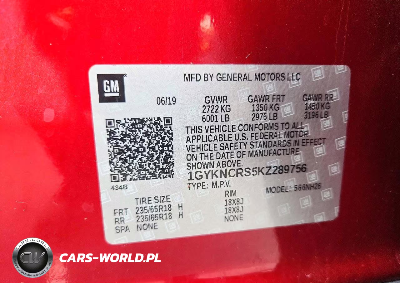 2019 Cadillac Xt5 Luxury VIN:1GYKNCRS5KZ289756 - 13